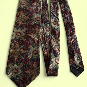 Christian Dior Monsieur Vintage Retro Floral Silk Neck Tie